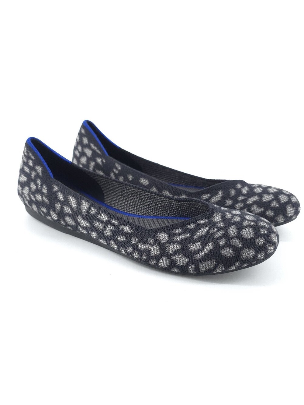 Rothy's Nordstrom Exclusive Charcoal Kitten Spot Ballet Flats Round Toe Size 9